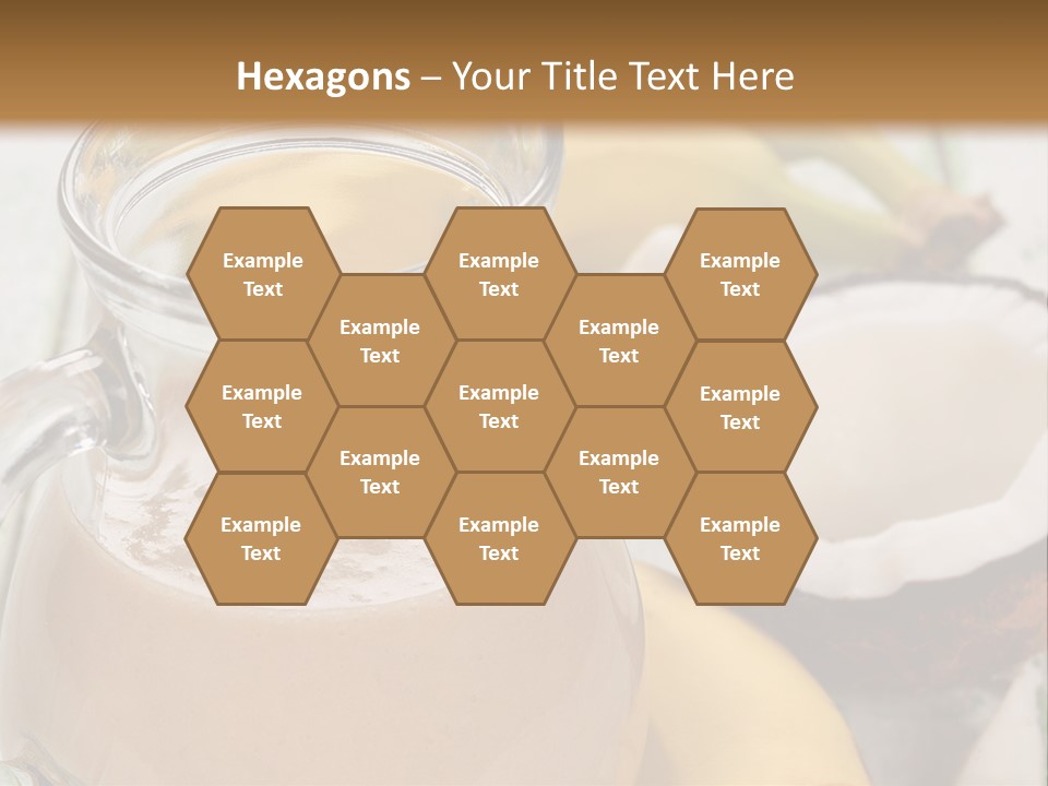 A Banana And A Glass Of Milk On A Table PowerPoint Template