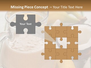 A Banana And A Glass Of Milk On A Table PowerPoint Template