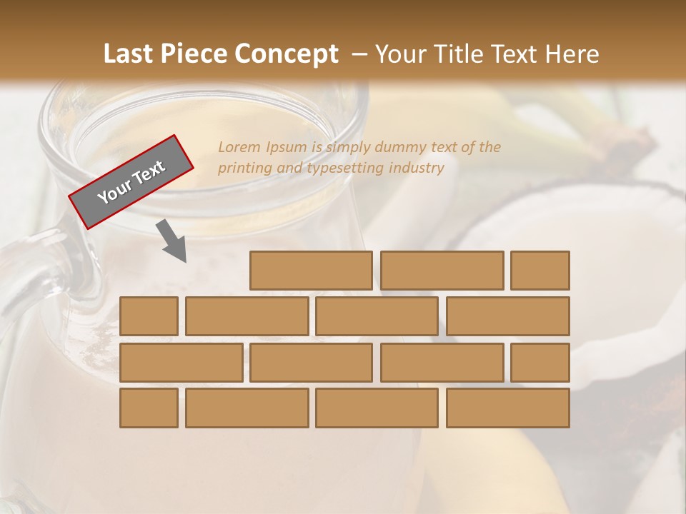 A Banana And A Glass Of Milk On A Table PowerPoint Template