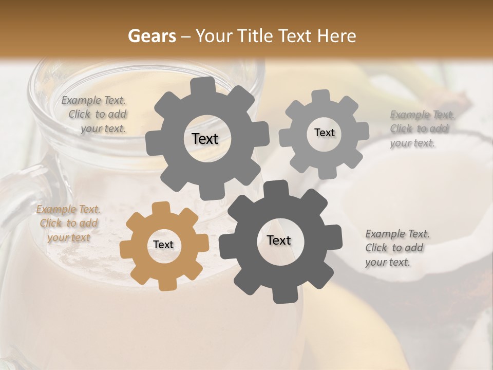 A Banana And A Glass Of Milk On A Table PowerPoint Template