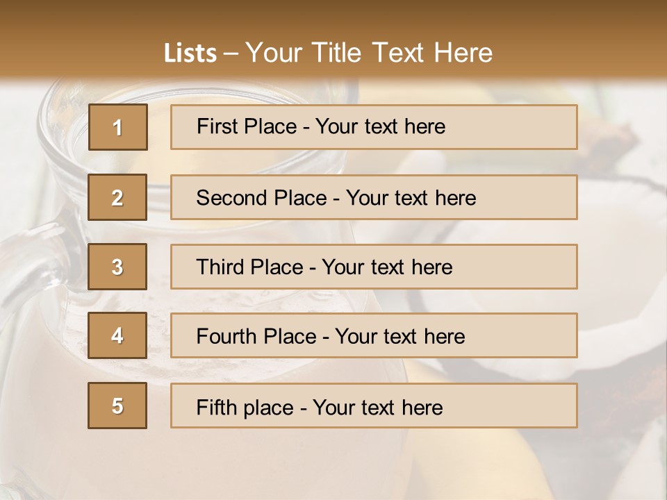 A Banana And A Glass Of Milk On A Table PowerPoint Template