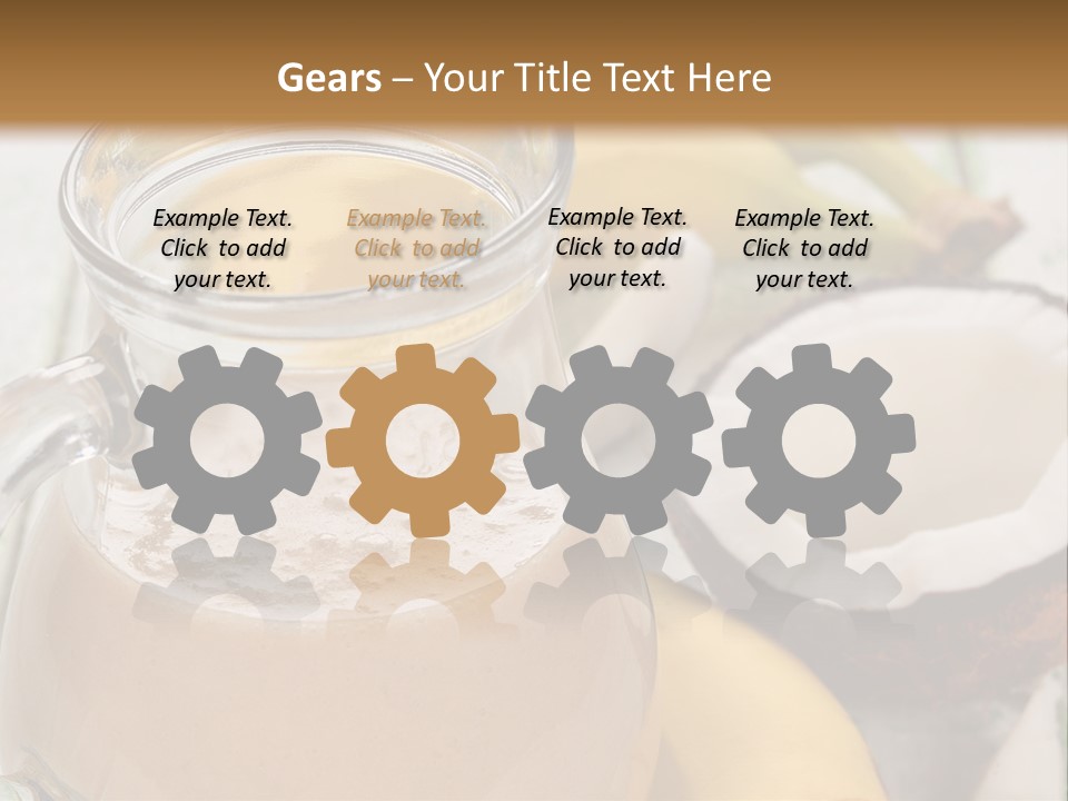 A Banana And A Glass Of Milk On A Table PowerPoint Template