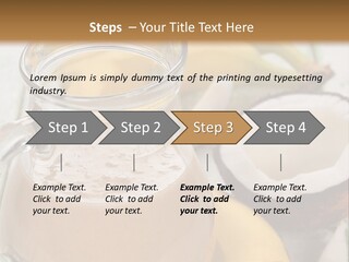 A Banana And A Glass Of Milk On A Table PowerPoint Template