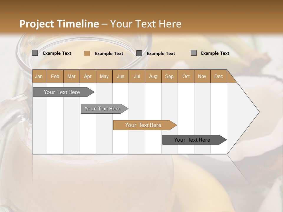A Banana And A Glass Of Milk On A Table PowerPoint Template