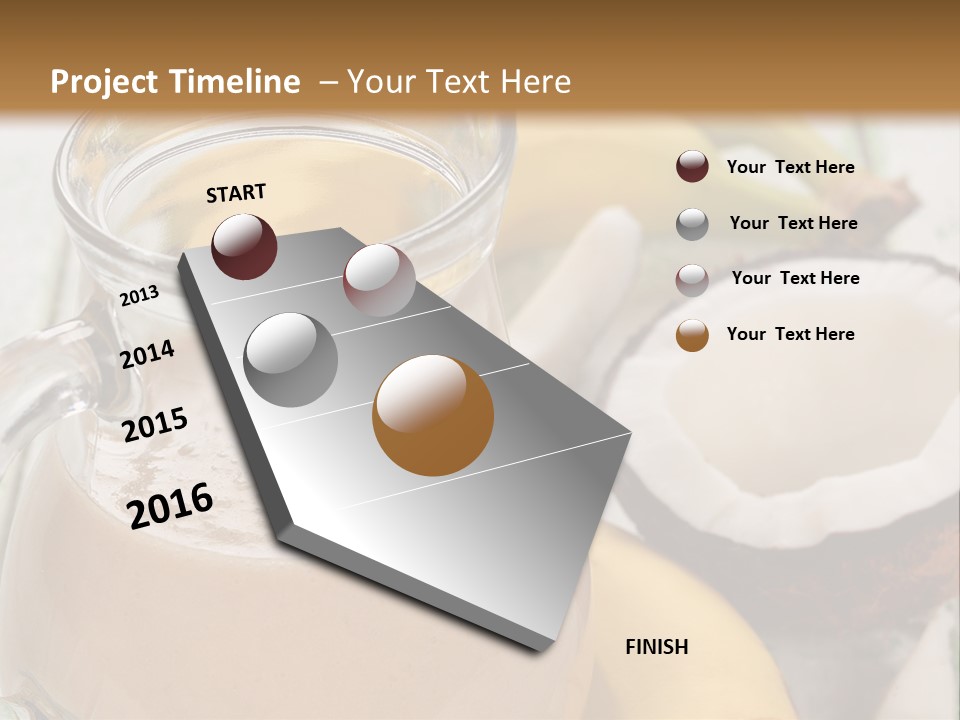 A Banana And A Glass Of Milk On A Table PowerPoint Template