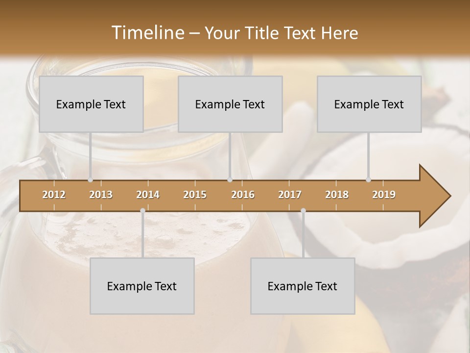 A Banana And A Glass Of Milk On A Table PowerPoint Template