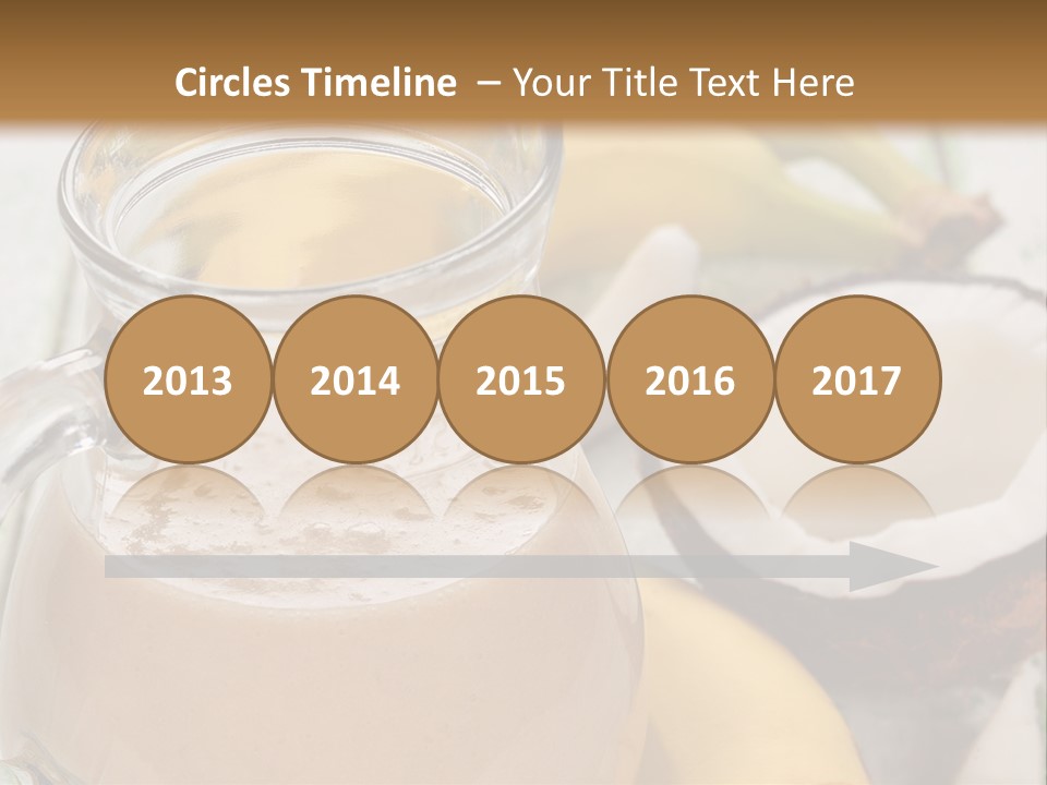 A Banana And A Glass Of Milk On A Table PowerPoint Template