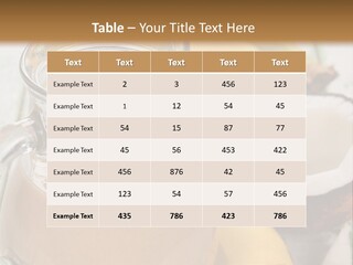 A Banana And A Glass Of Milk On A Table PowerPoint Template