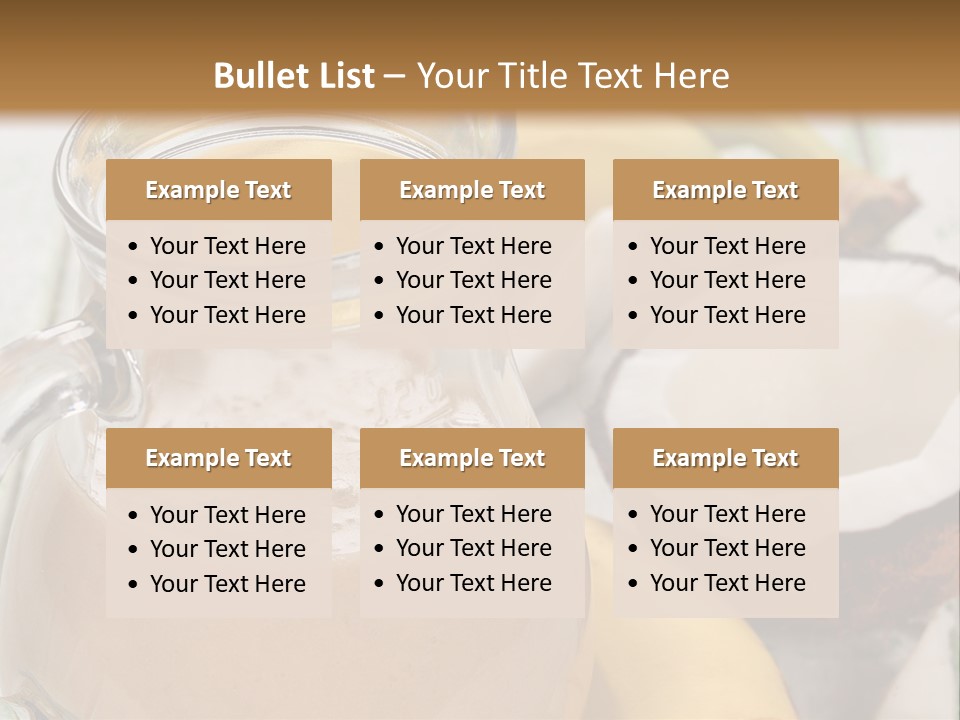 A Banana And A Glass Of Milk On A Table PowerPoint Template