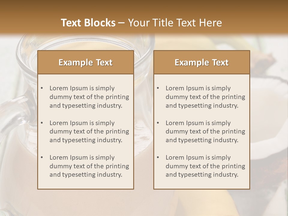 A Banana And A Glass Of Milk On A Table PowerPoint Template