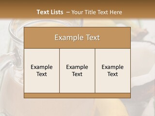A Banana And A Glass Of Milk On A Table PowerPoint Template