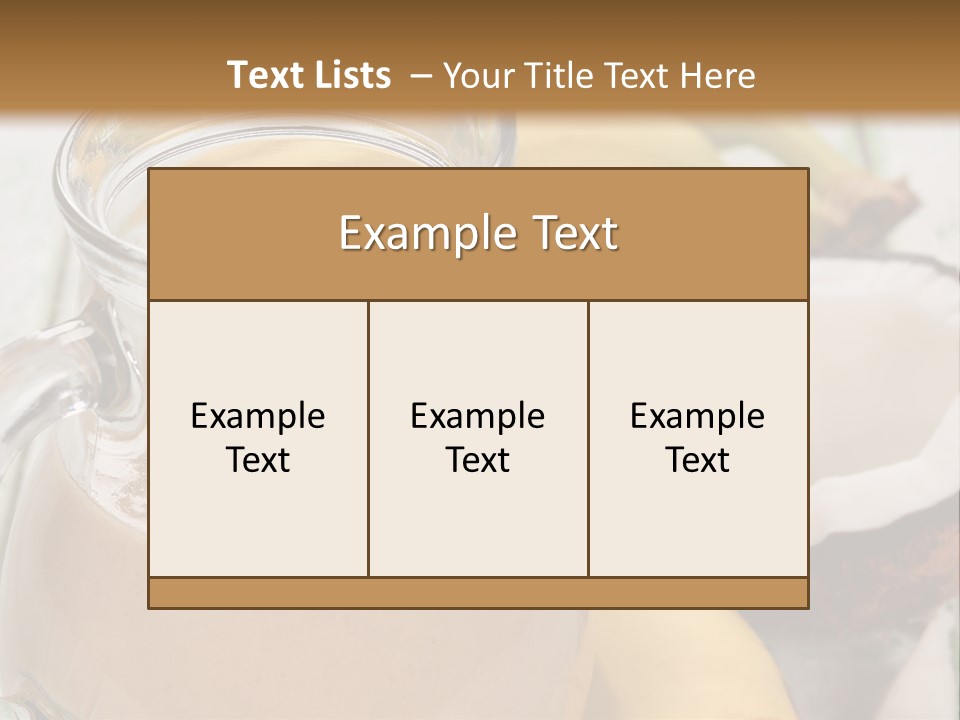 A Banana And A Glass Of Milk On A Table PowerPoint Template