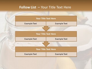 A Banana And A Glass Of Milk On A Table PowerPoint Template