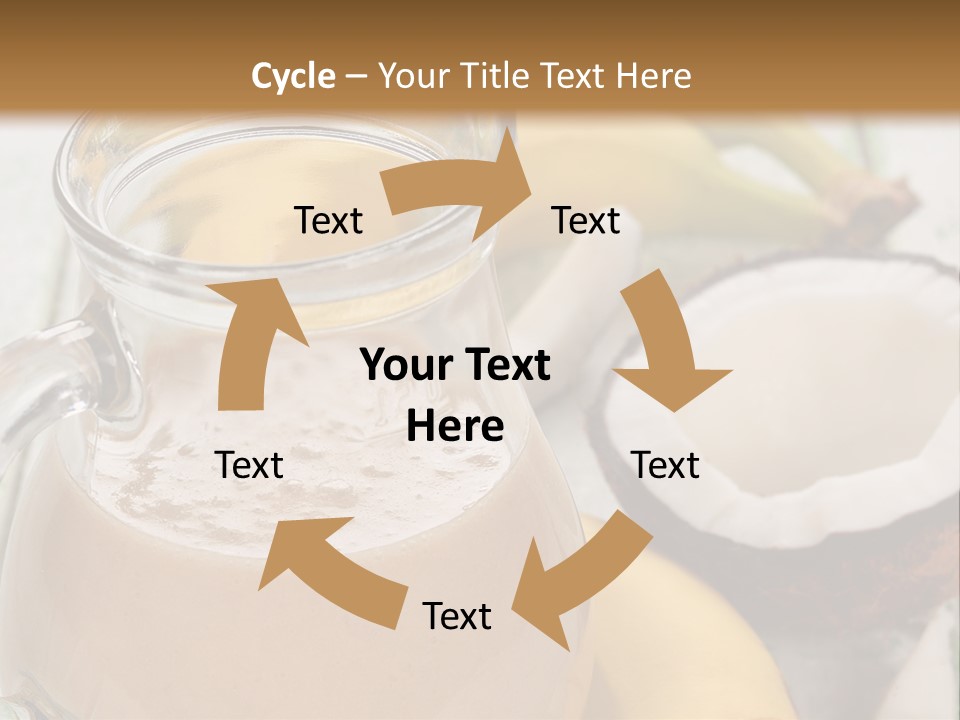 A Banana And A Glass Of Milk On A Table PowerPoint Template