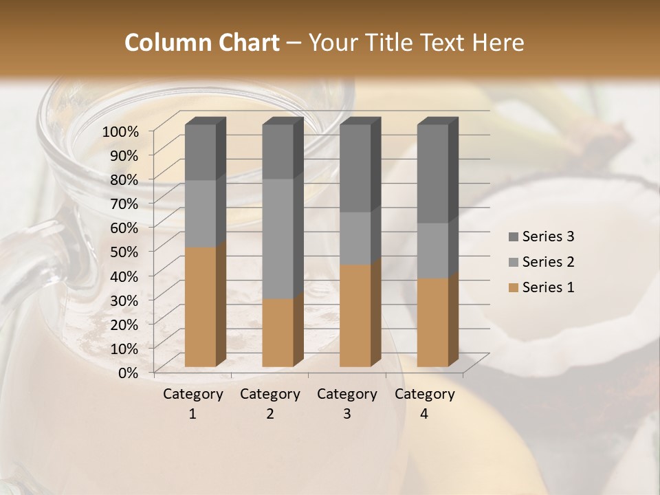 A Banana And A Glass Of Milk On A Table PowerPoint Template