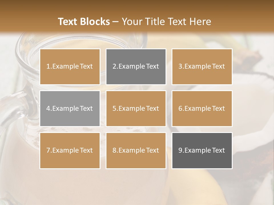 A Banana And A Glass Of Milk On A Table PowerPoint Template