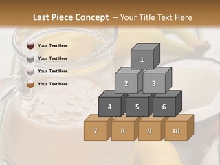 A Banana And A Glass Of Milk On A Table PowerPoint Template
