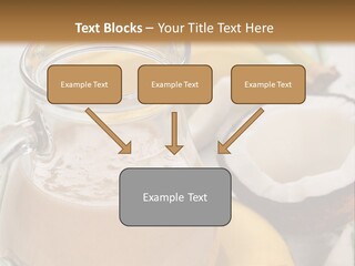 A Banana And A Glass Of Milk On A Table PowerPoint Template