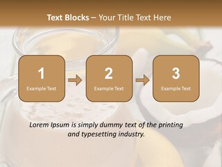 A Banana And A Glass Of Milk On A Table PowerPoint Template