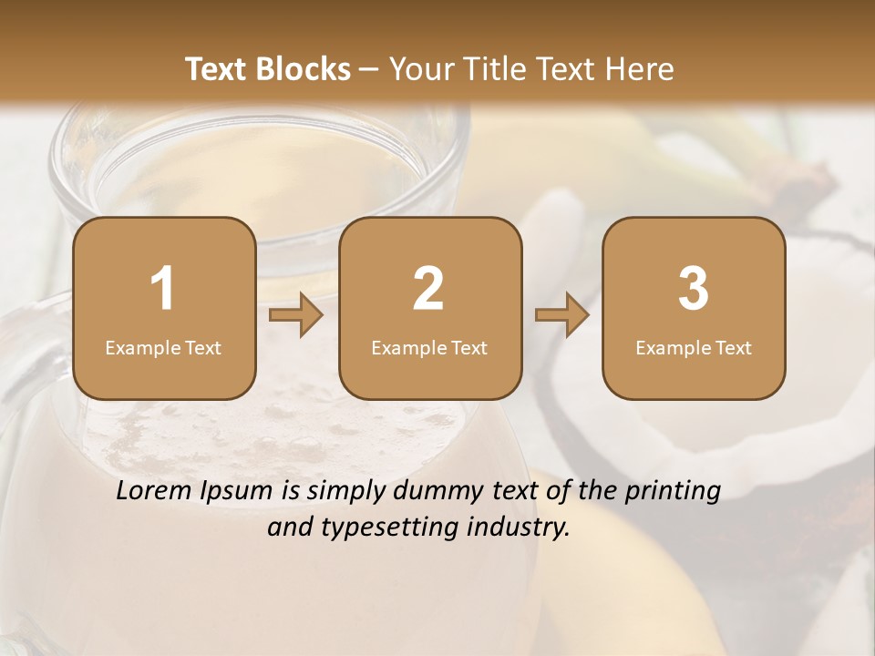 A Banana And A Glass Of Milk On A Table PowerPoint Template