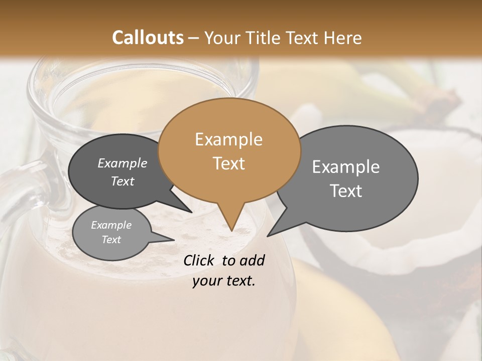 A Banana And A Glass Of Milk On A Table PowerPoint Template