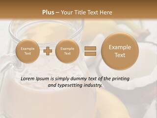 A Banana And A Glass Of Milk On A Table PowerPoint Template