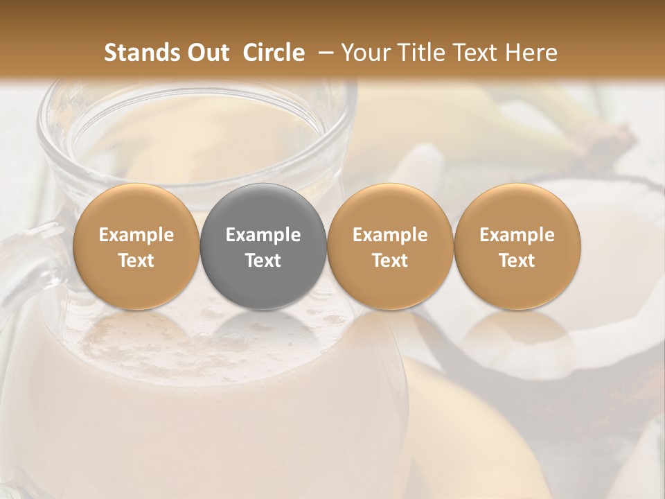 A Banana And A Glass Of Milk On A Table PowerPoint Template