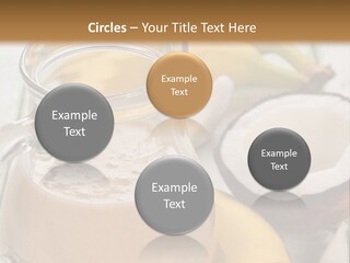 A Banana And A Glass Of Milk On A Table PowerPoint Template