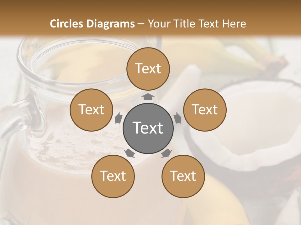 A Banana And A Glass Of Milk On A Table PowerPoint Template