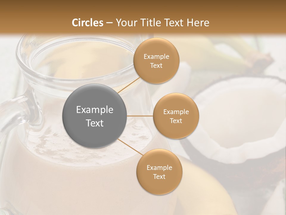 A Banana And A Glass Of Milk On A Table PowerPoint Template