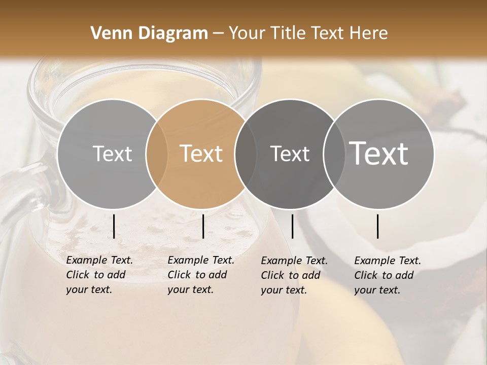 A Banana And A Glass Of Milk On A Table PowerPoint Template