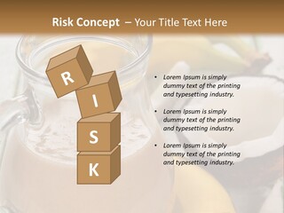 A Banana And A Glass Of Milk On A Table PowerPoint Template