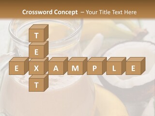 A Banana And A Glass Of Milk On A Table PowerPoint Template