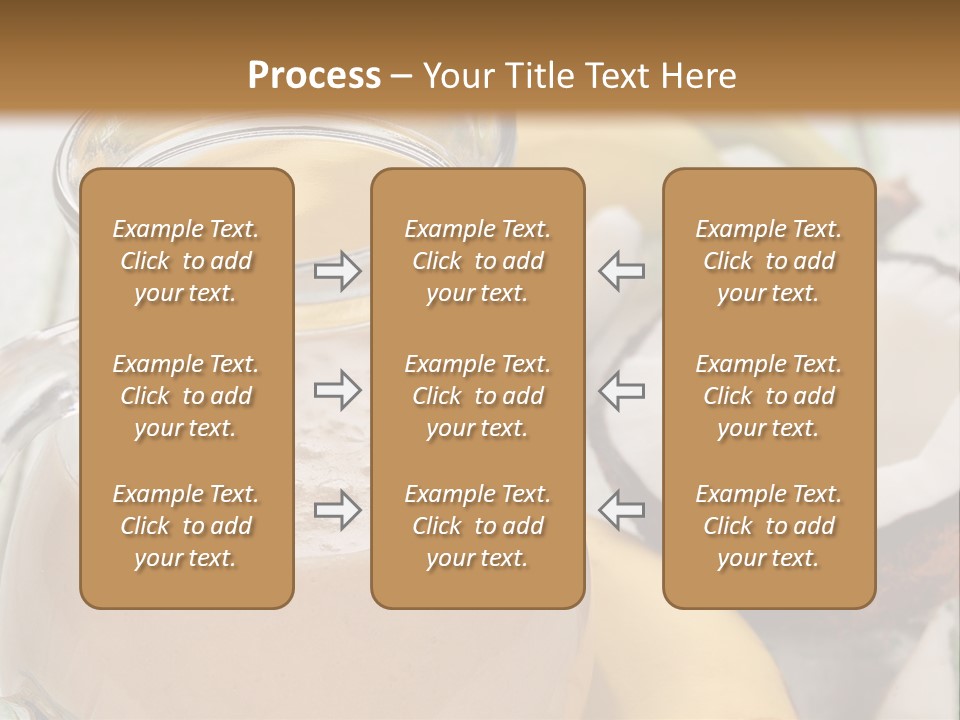 A Banana And A Glass Of Milk On A Table PowerPoint Template