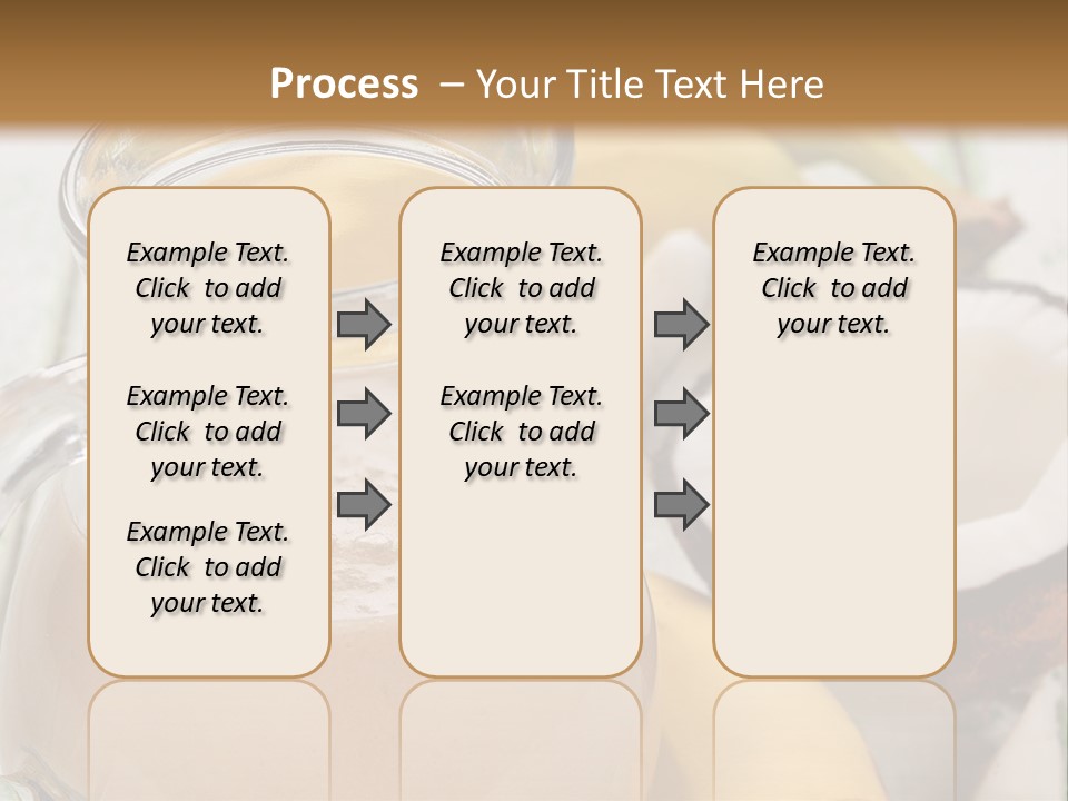 A Banana And A Glass Of Milk On A Table PowerPoint Template