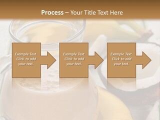 A Banana And A Glass Of Milk On A Table PowerPoint Template