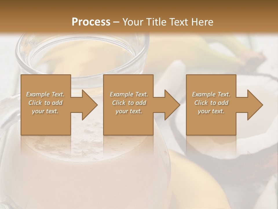A Banana And A Glass Of Milk On A Table PowerPoint Template