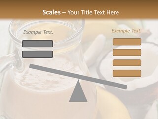 A Banana And A Glass Of Milk On A Table PowerPoint Template
