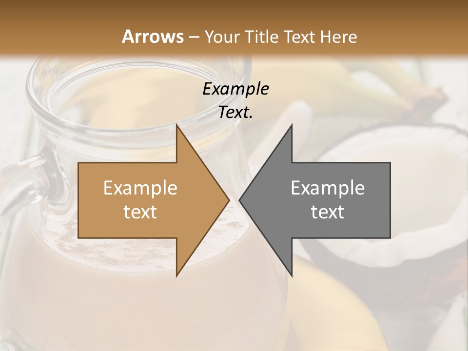 A Banana And A Glass Of Milk On A Table PowerPoint Template