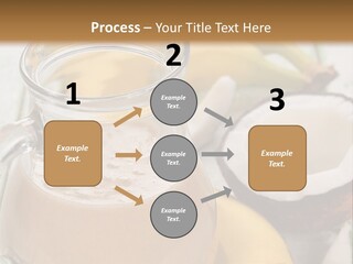 A Banana And A Glass Of Milk On A Table PowerPoint Template
