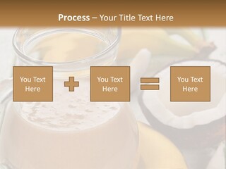 A Banana And A Glass Of Milk On A Table PowerPoint Template