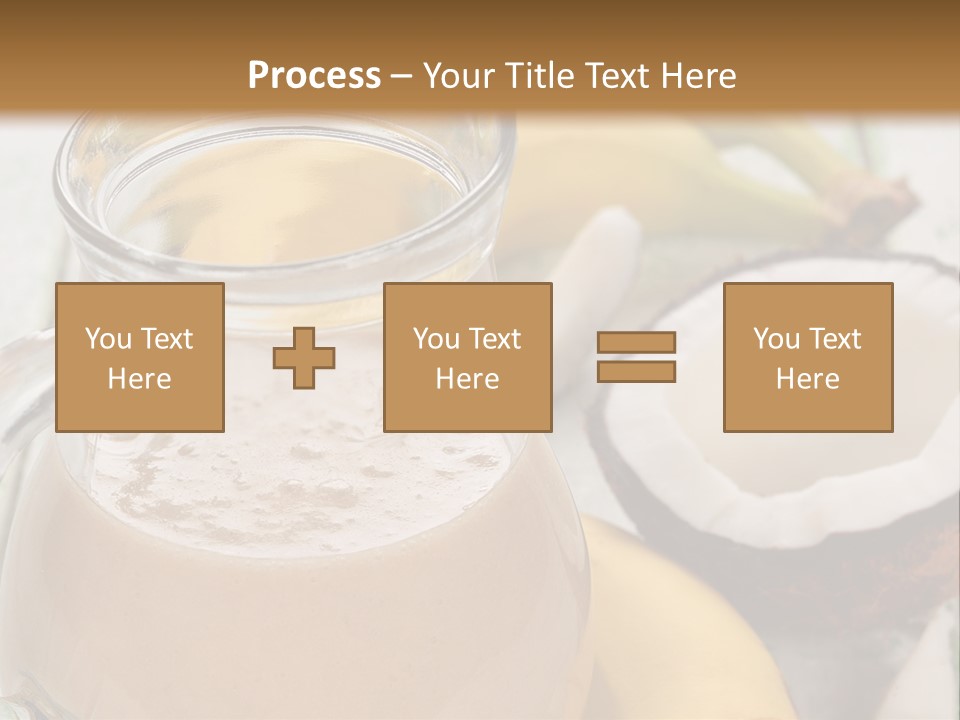 A Banana And A Glass Of Milk On A Table PowerPoint Template