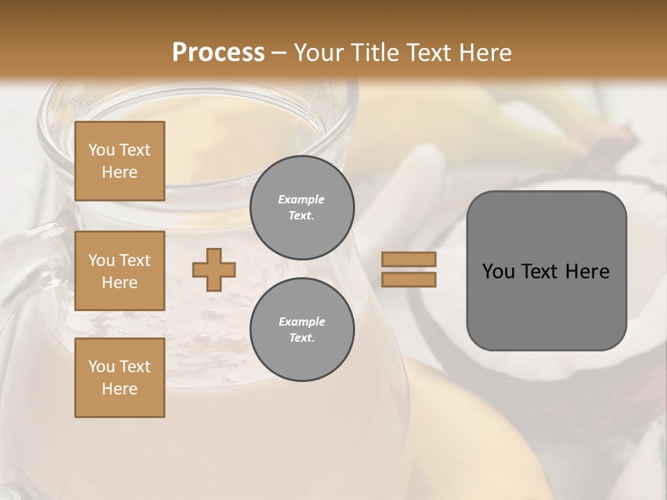 A Banana And A Glass Of Milk On A Table PowerPoint Template