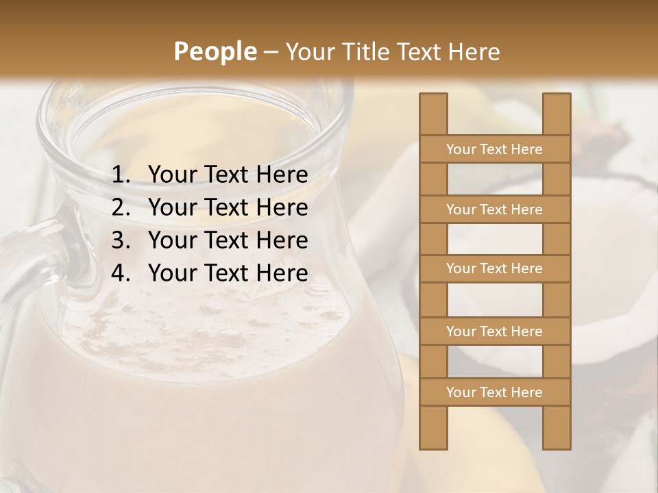 A Banana And A Glass Of Milk On A Table PowerPoint Template