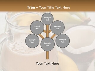 A Banana And A Glass Of Milk On A Table PowerPoint Template