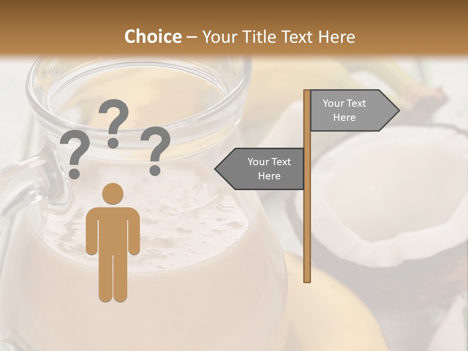 A Banana And A Glass Of Milk On A Table PowerPoint Template