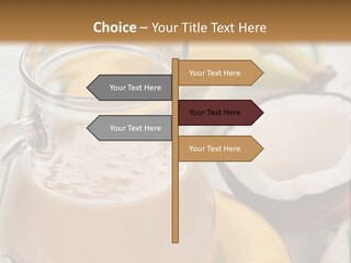 A Banana And A Glass Of Milk On A Table PowerPoint Template