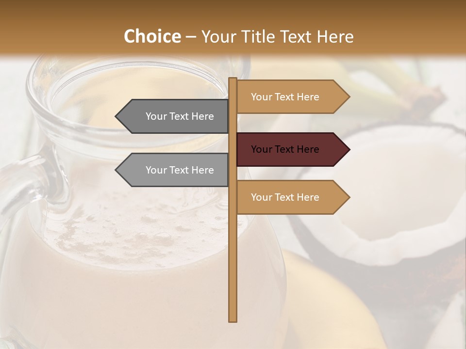 A Banana And A Glass Of Milk On A Table PowerPoint Template