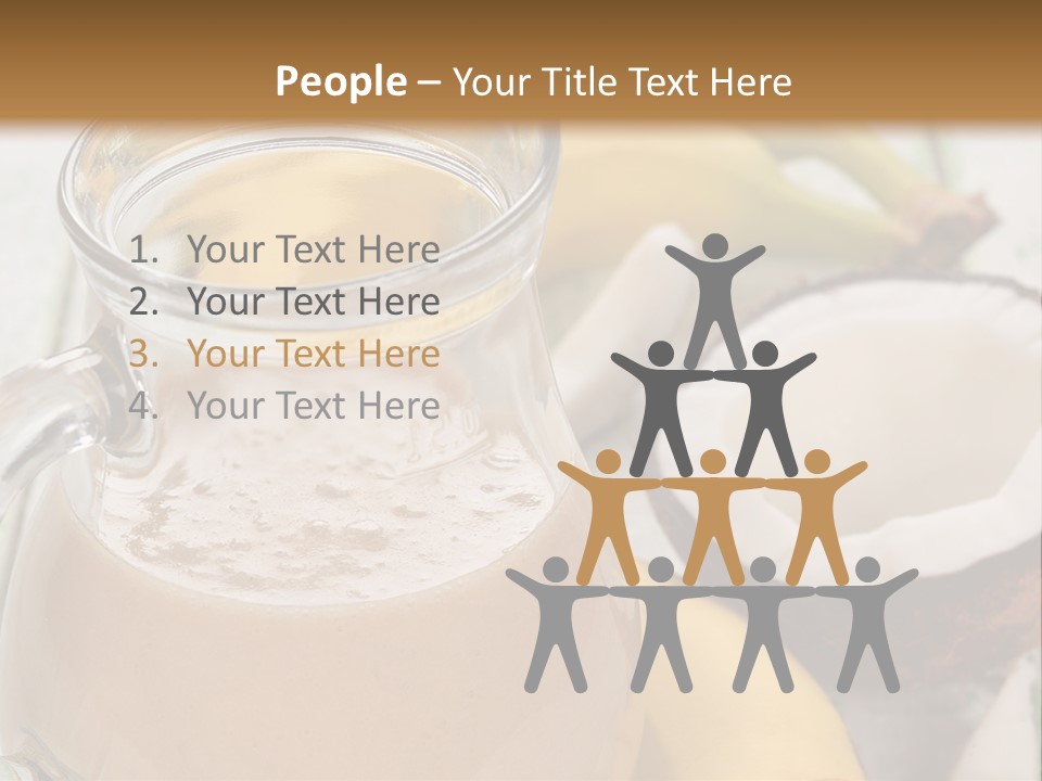 A Banana And A Glass Of Milk On A Table PowerPoint Template