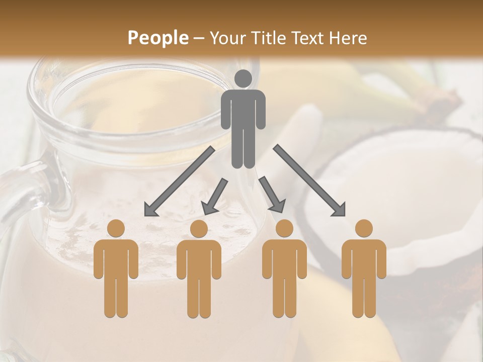 A Banana And A Glass Of Milk On A Table PowerPoint Template